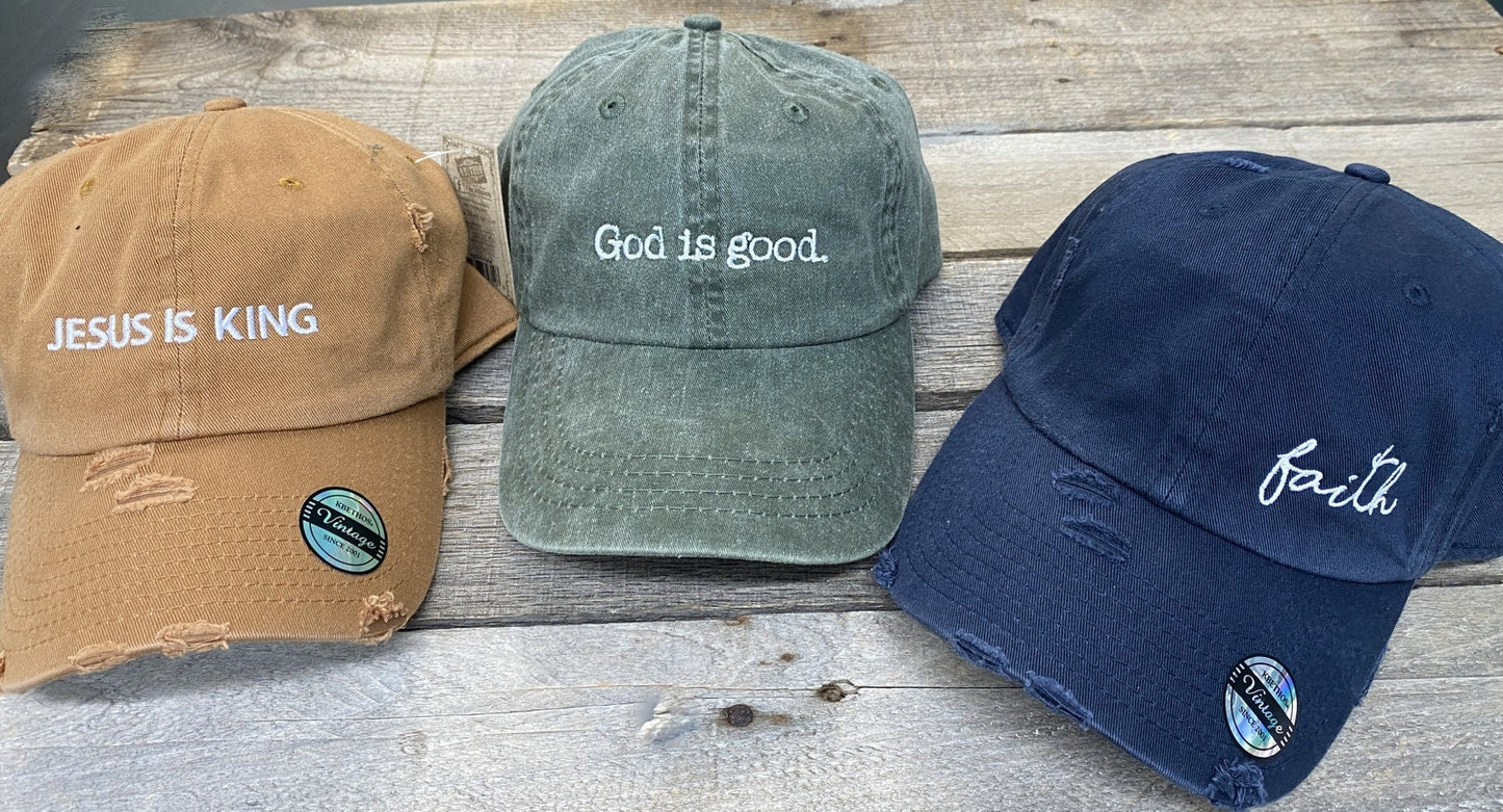 God is good baseball hat~christian baseball hat~Jesus~christian apparel~embroidered~faith apparel