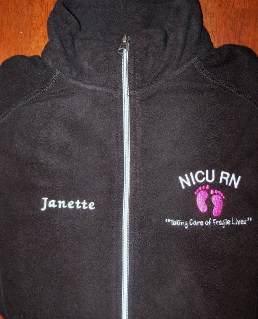 NICU RN Embroidered Fleece Jacket