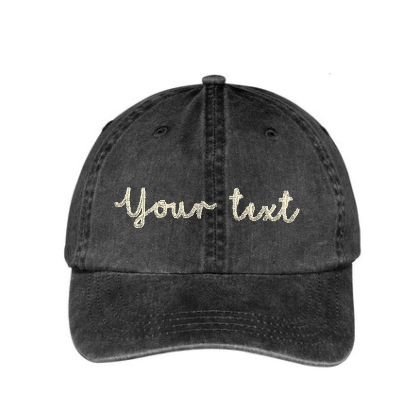 Custom Baseball Hat-You Choose Your Wording,Font and Hat Color