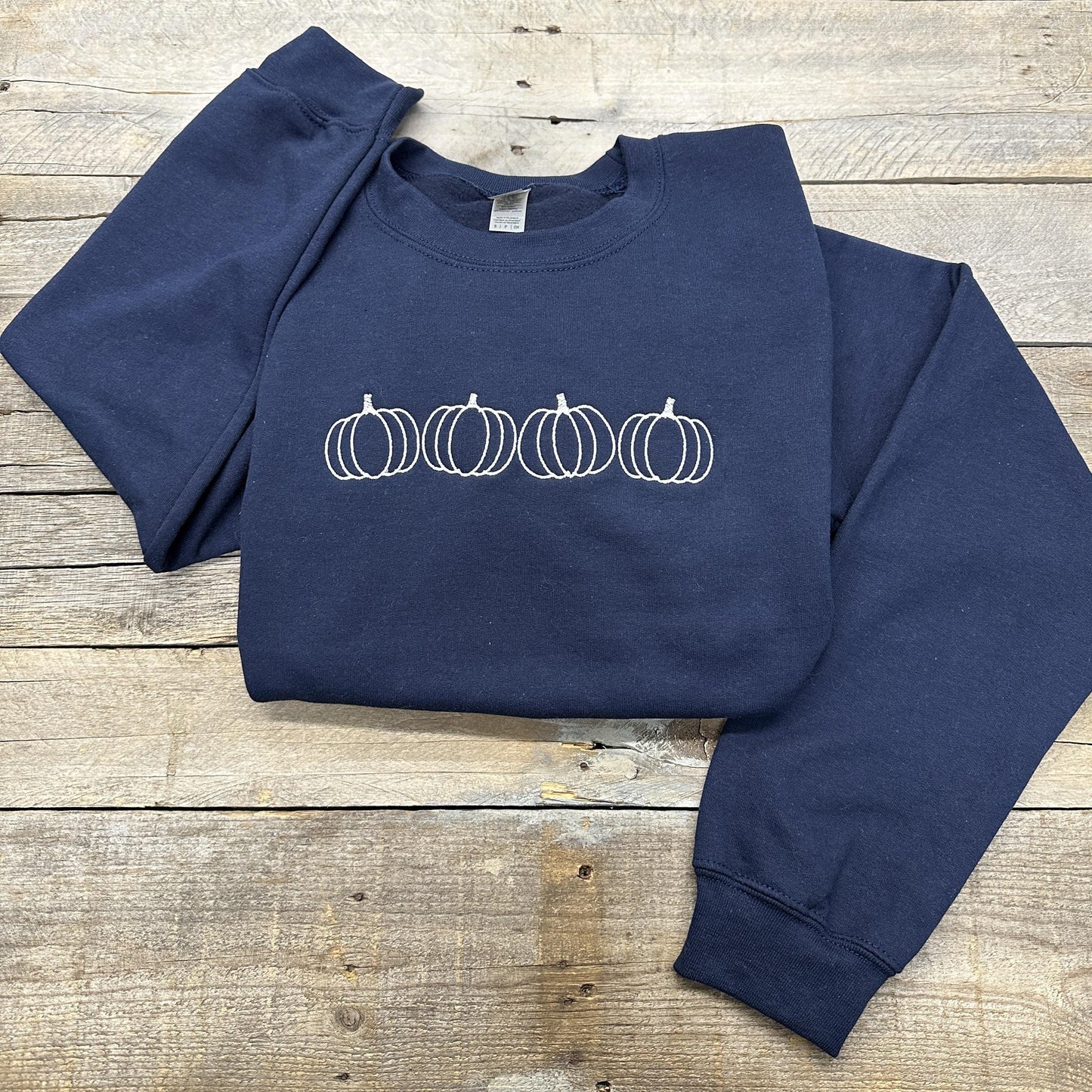 Pumpkins Embroidered Sweatshirt~Crewneck~Halloween Sweatshirt~Minimalist
