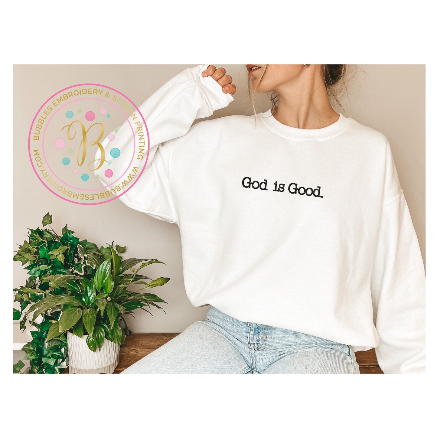Be the light sweatshirt, christian sweatshirt, faith apparel, crewneck sweatshirt, embroidered sweatshirt