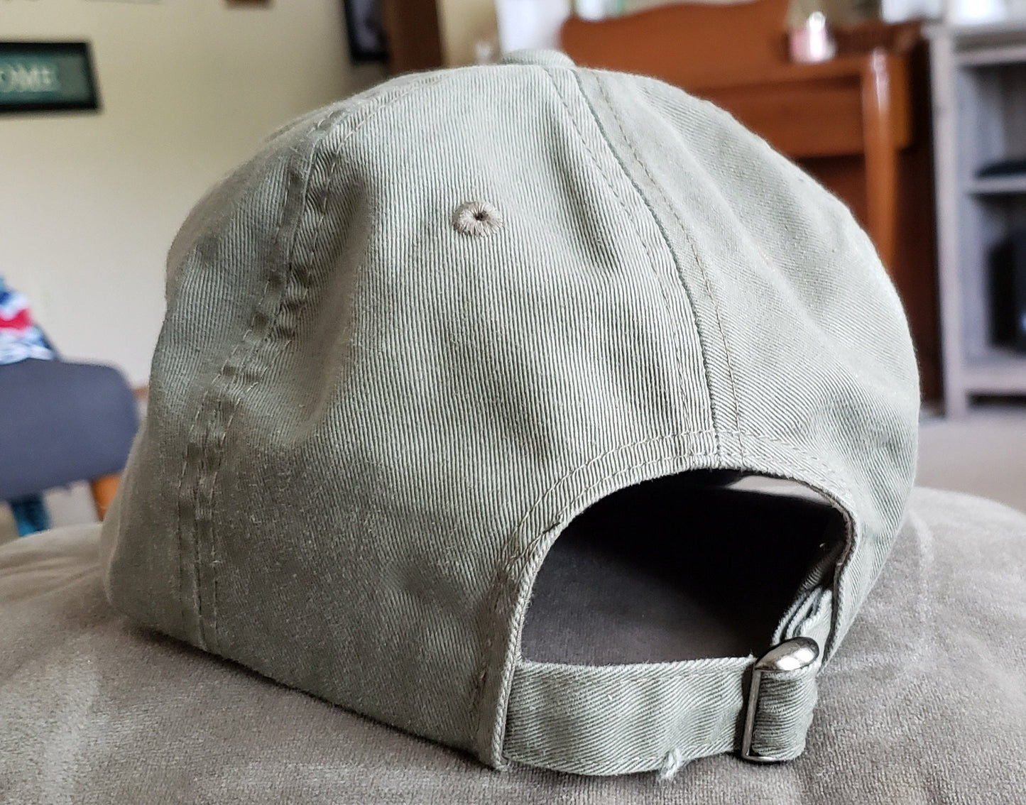 STL Distressed embroidered hat~saint louis~the lou~lt olive