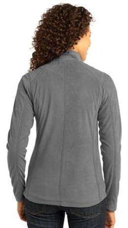 Correctional Nurse Jacket Handcuffs and Caduceus Navy Blue Ladies Lightweight Fleece Full Zip Customized
