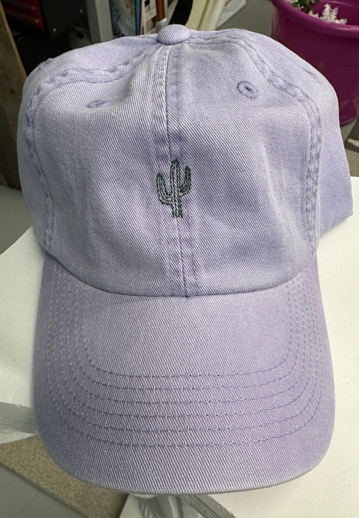 Pigment Dyed Cactus Baseball Cap~Minimalist~succulent hat~lavendar~plant life hat