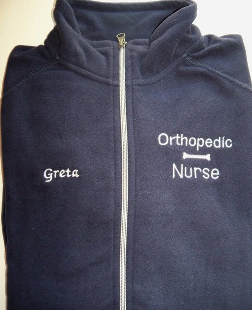 Orthopedic Nurse Embroidered Fleece Jacket