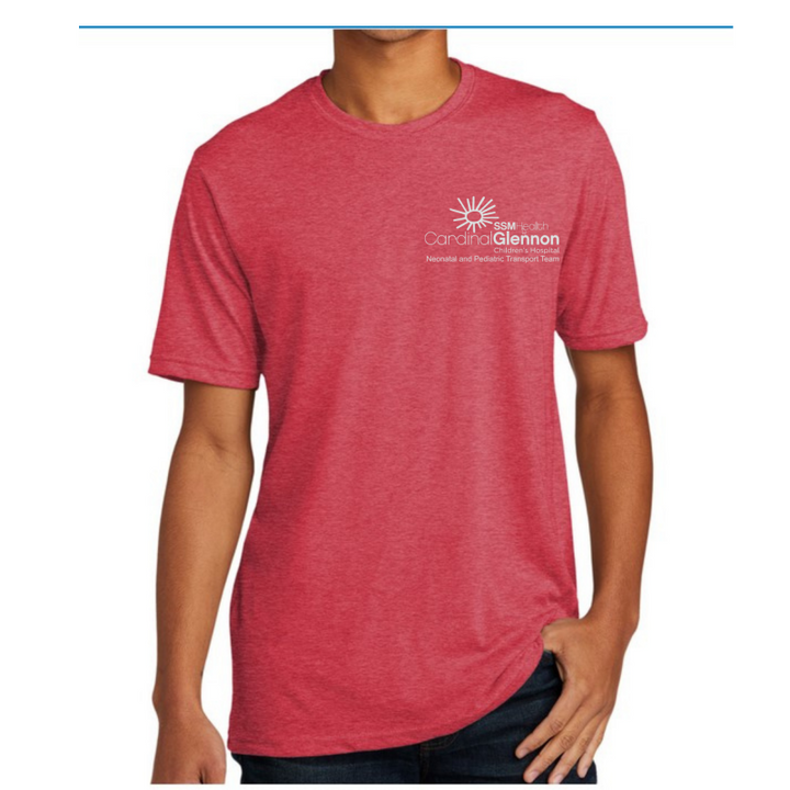 Next Level Unisex Short Sleeve Tee w/Cardinal Glennon Transport Team Logo