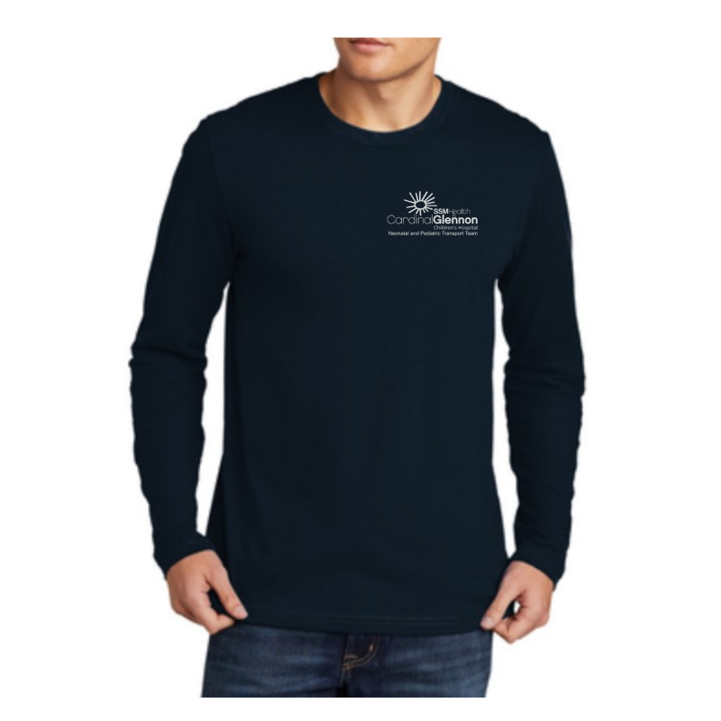 Next Level Long Sleeve Unisex Tee w/Cardinal Glennon Transport Team Logo