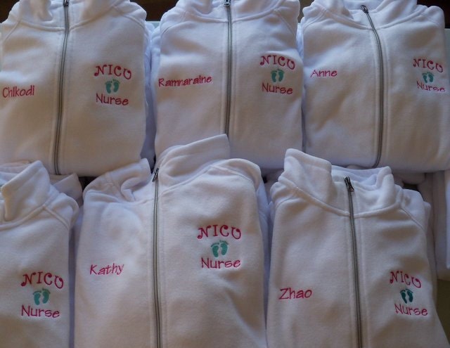 Bulk Nurse Fleece Jackets for Groups Hospitals Departments Medical Specialty Units Embroidered Doctor Personalized