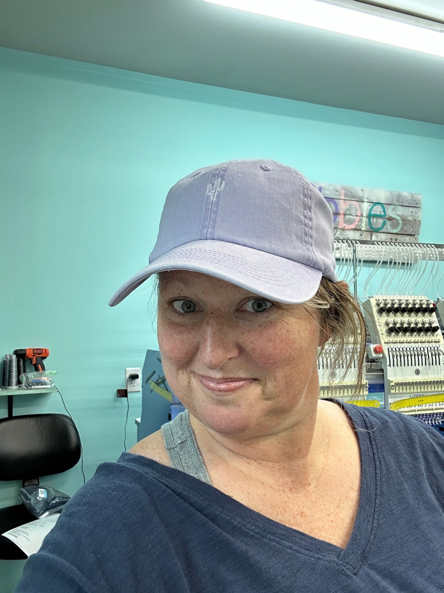Pigment Dyed Cactus Baseball Cap~Minimalist~succulent hat~lavendar~plant life hat