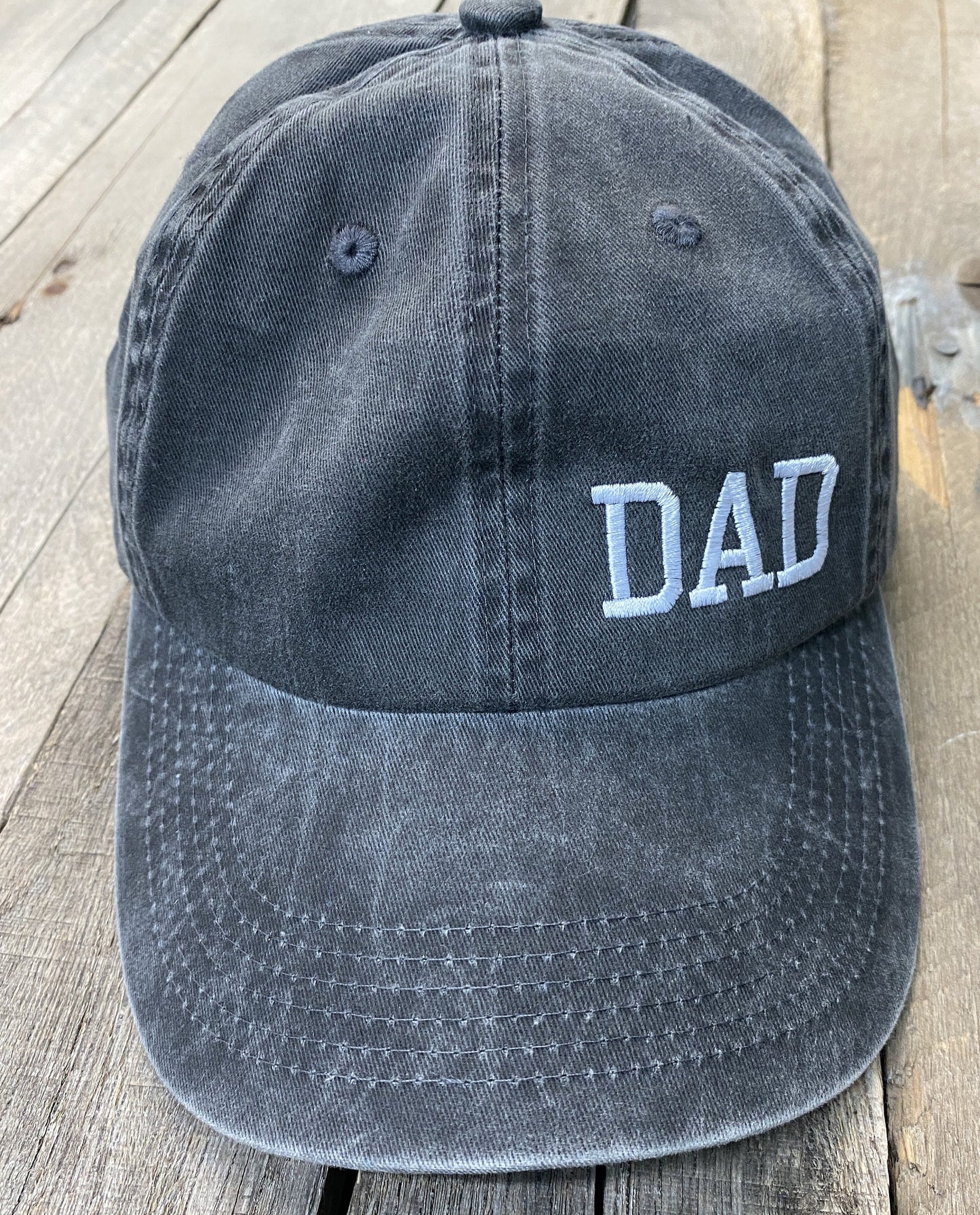 Pigment dyed Dad embroidered hat~side placement-Mom~expecting~father to be