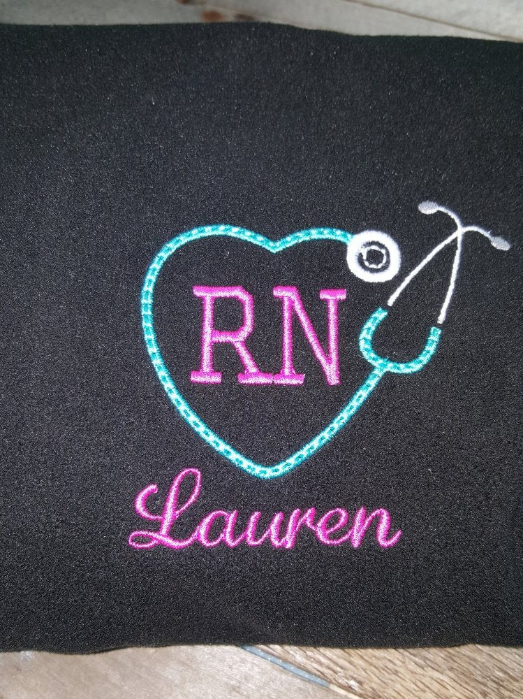 RN Custom Nurse Fleece Full Zip Jacket w/name