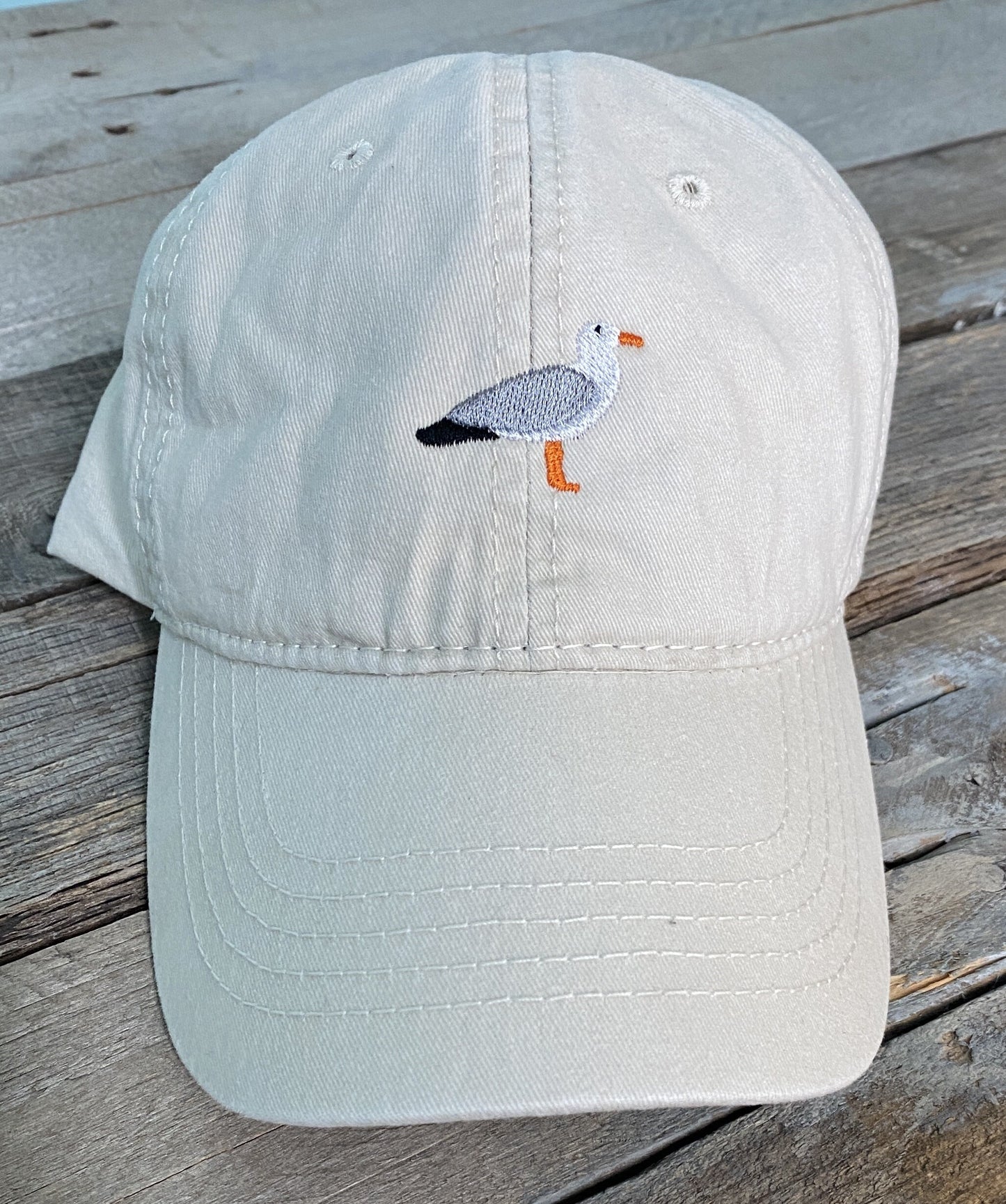 seagull baseball hat embroidered dad hat nature wildlife unisex unstructured pigment dyed