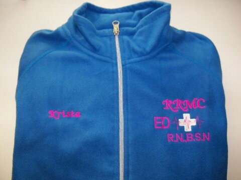 Personalized Fleece Jacket Nurse Registered ER OB Nicu Pediatrics Ortho Tech
