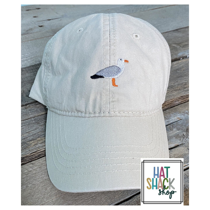 seagull baseball hat embroidered dad hat nature wildlife unisex unstructured pigment dyed