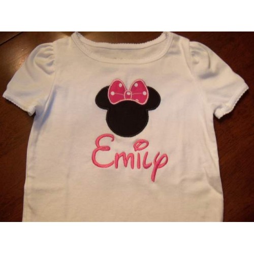 Minnie Mouse Embroidered T-shirt