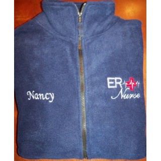 Navy ER Embroidered Jacket