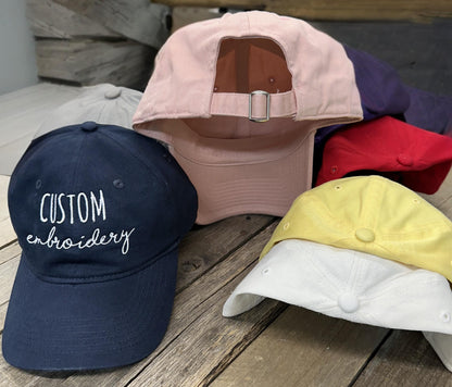 Custom Text Hat, Baseball Hat, Custom Embroidered hat, dad hat, unisex, Bachelorette, group hats, bridesmaid gift,  personalized text hat