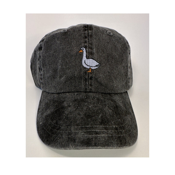 Charcoal Pigment Dyed Goose Dad Hat~ baseball hat~bird