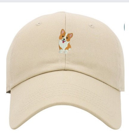 Corgi Baseball Hat~ Dad Hat~Pigment Dyed Hat-Dog Hat