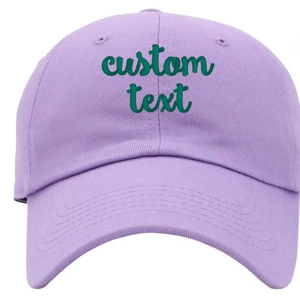 Custom Text Hat, Baseball Hat, Custom Embroidered hat, dad hat, unisex, Bachelorette, group hats, bridesmaid gift,  personalized text hat