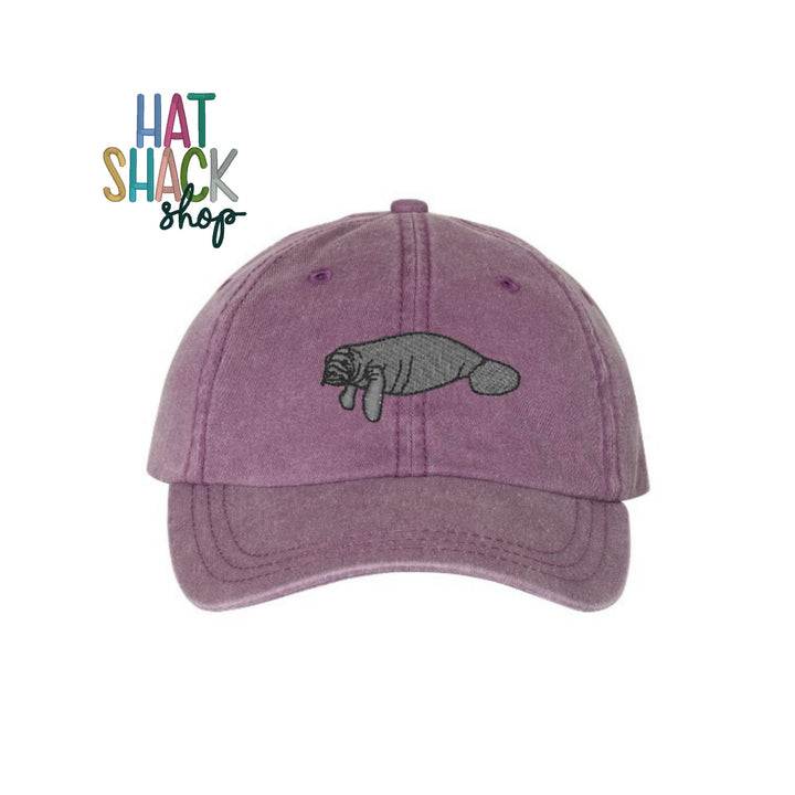 Manatee Embroidered baseball hat