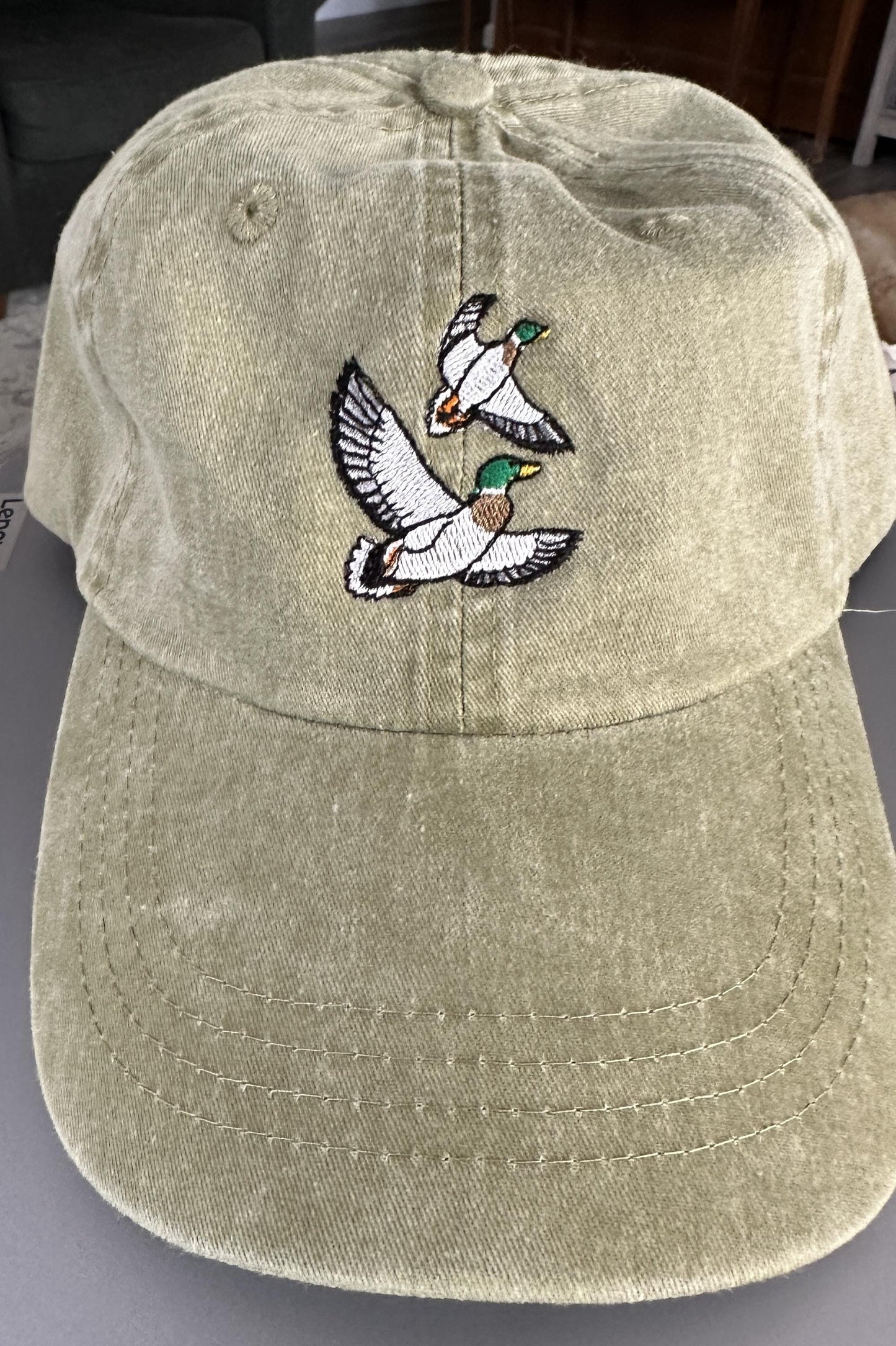 Mallard Baseball Hat~Duck Hat~Embroidered Fall Hat~Hunting hat~Pigment Dyed Hat