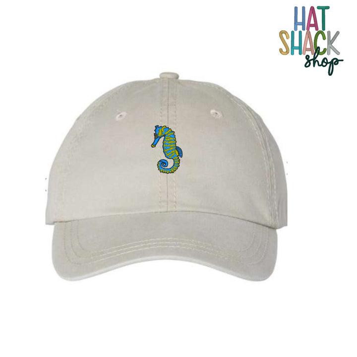 Seahorse Embroidered baseball hat Ocean Wildlife