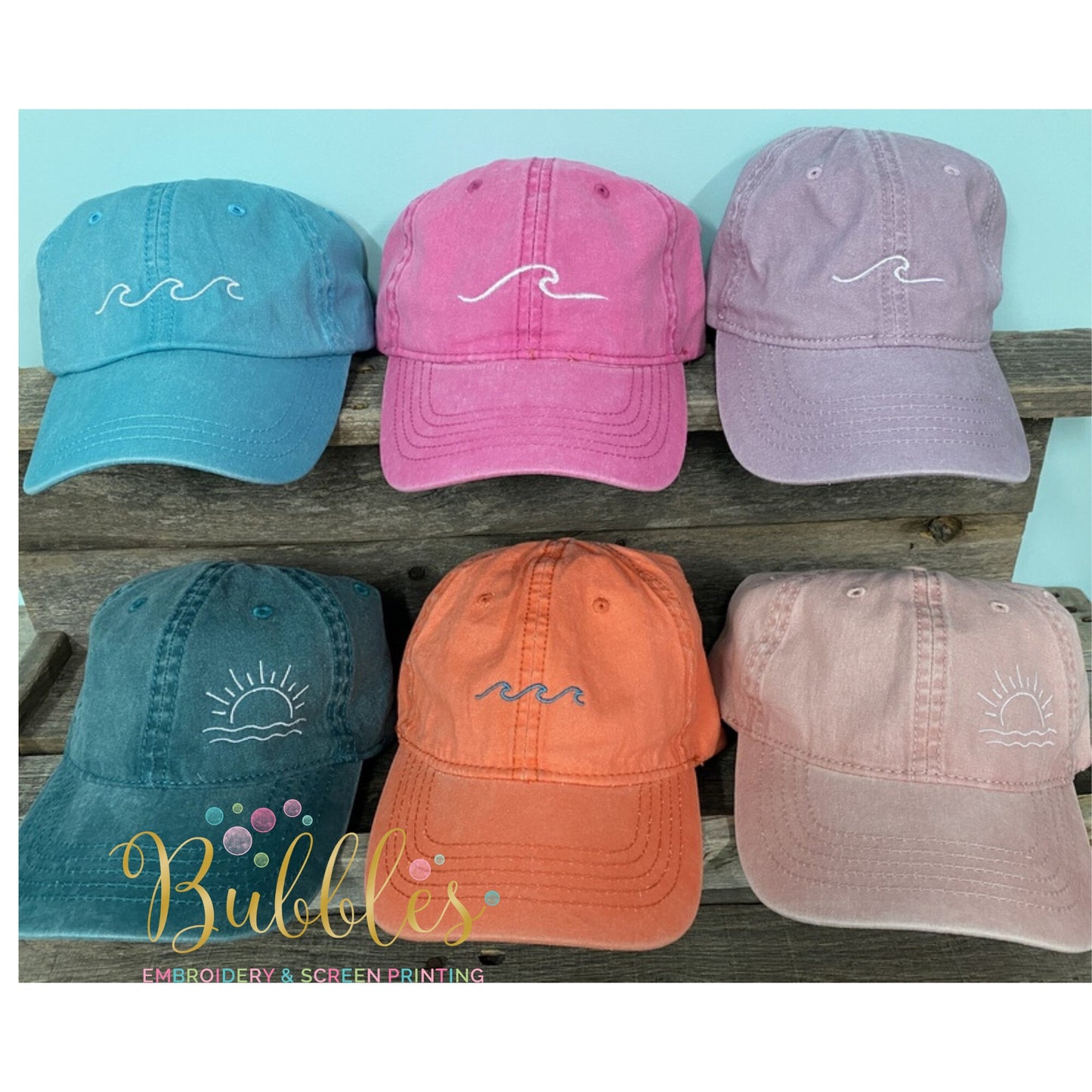 Beach baseball hat Sunshine Design ~Pigment Dyed~Unstructured-womens hat