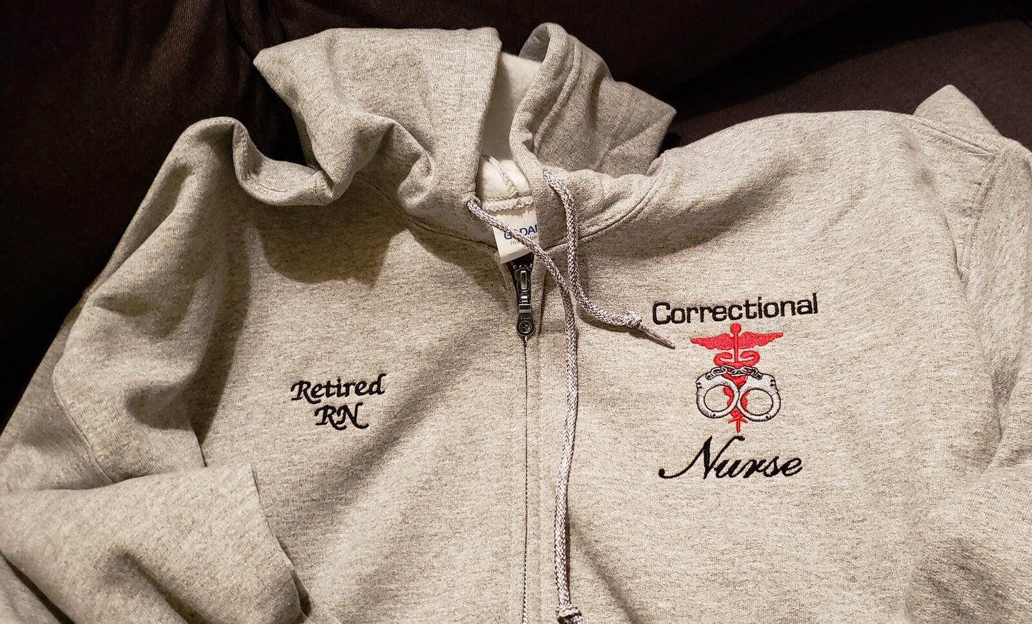 Correctional Nurse Full Zip Hooded Sweatshirt  Free Shipping
