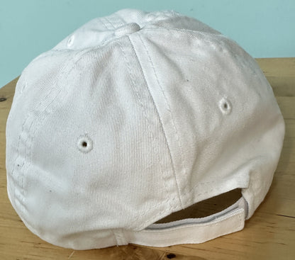white Hydrangea Baseball Hat~Flower Dad Hat~Pigment Dyed Hat