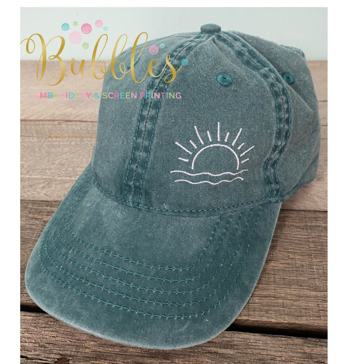 Beach baseball hat Sunshine Design ~Pigment Dyed~Unstructured-womens hat