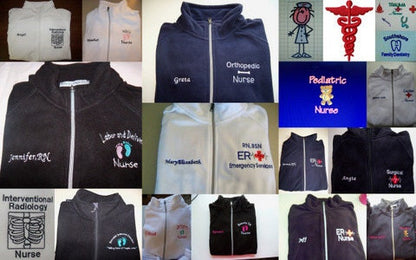 Registered Nurse Black or Navy Fleece Jacket-Free Personalization!!!