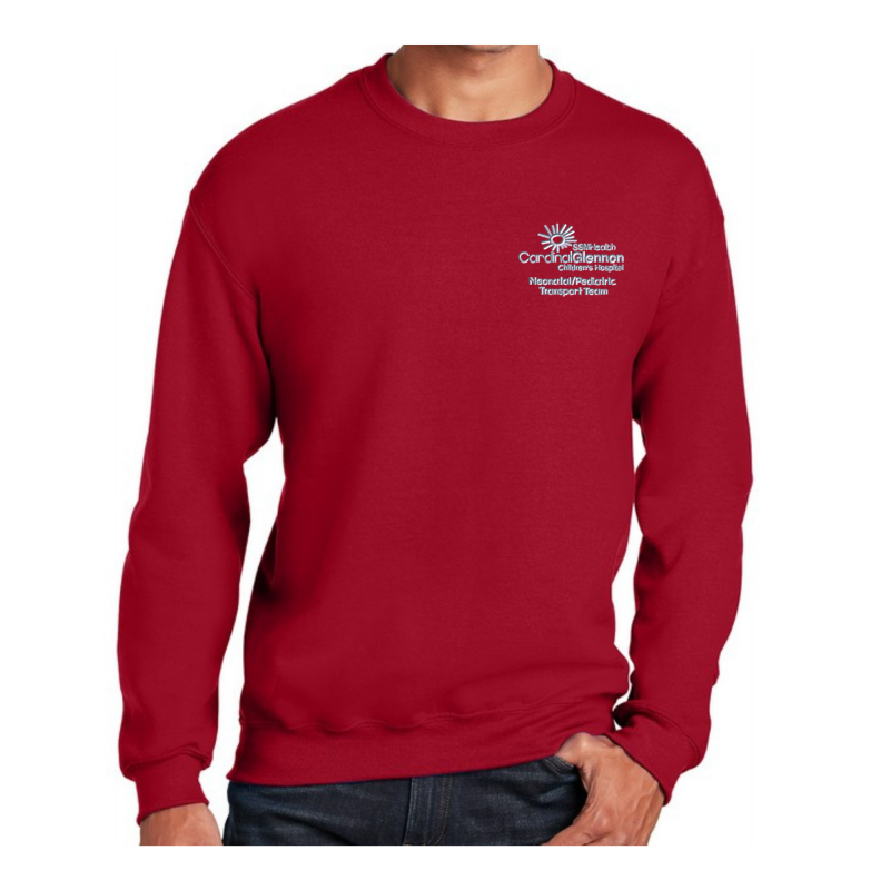 Crewneck Sweatshirt w/Cardinal Glennon Transport Team Logo