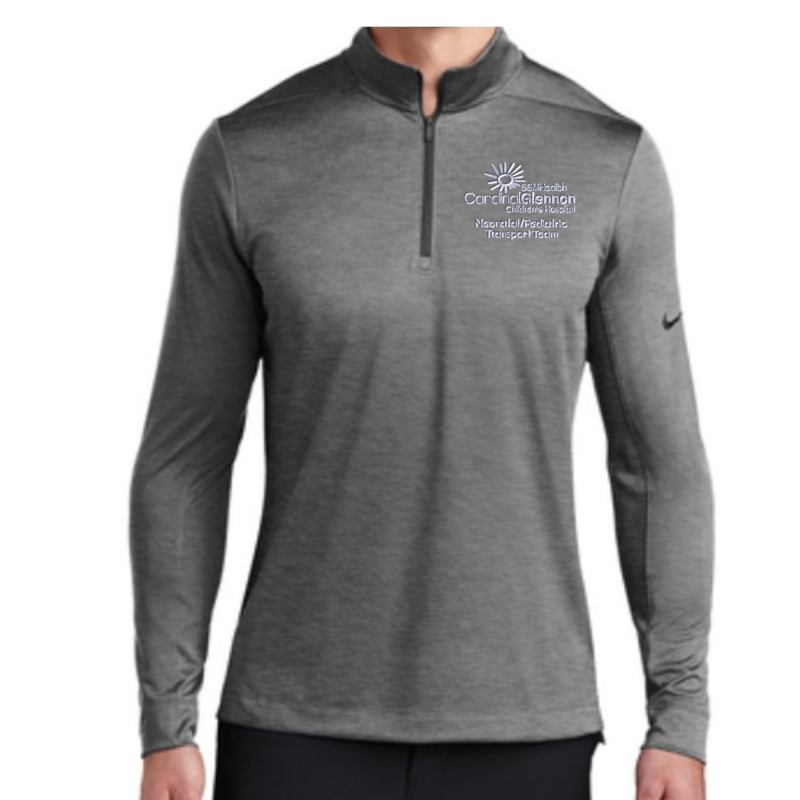 Nike 1/2 zip pullover w/embroidered Cardinal Glennon Transport Team Logo