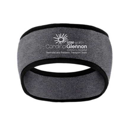 Fleece Headband Ear Warmer w/Cardinal Glennon Transport Team Logo