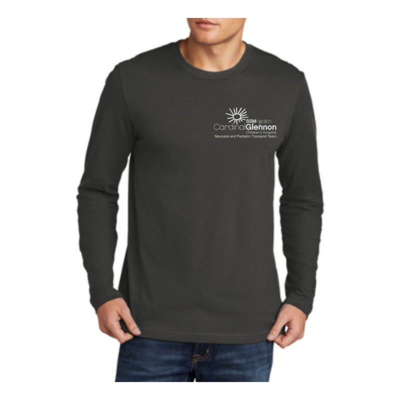 Next Level Long Sleeve Unisex Tee w/Cardinal Glennon Transport Team Logo