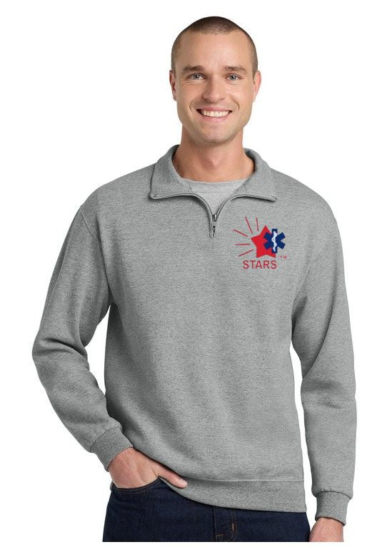 1/4 zip sweatshirt w/STARS embroidered logo