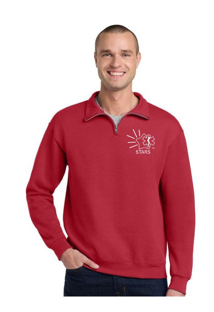 1/4 zip sweatshirt w/STARS embroidered logo