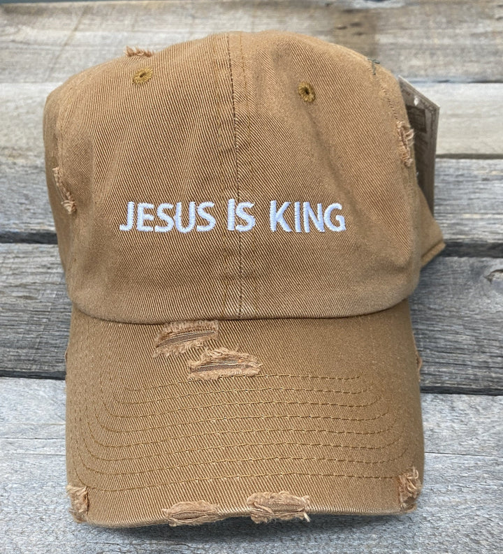 Jesus is King baseball hat~christian baseball hat~Jesus~christian apparel~embroidered~faith apparel