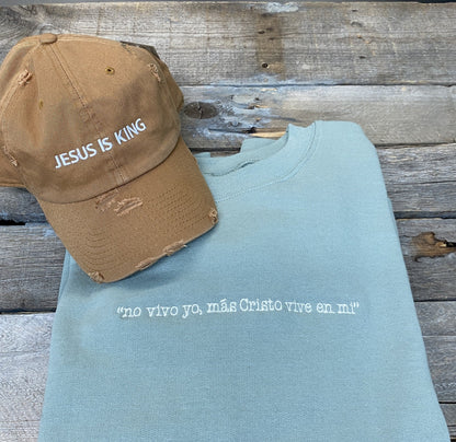 Jesus is King baseball hat~christian baseball hat~Jesus~christian apparel~embroidered~faith apparel