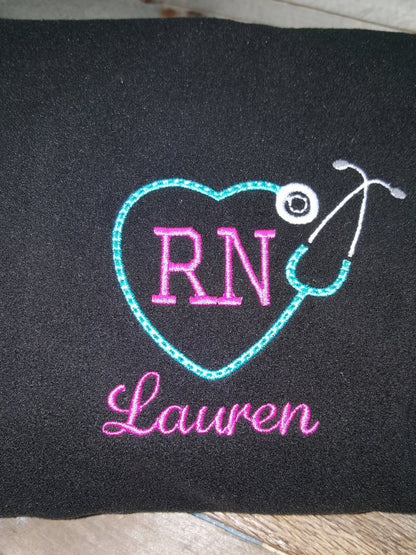 RN Custom Nurse Fleece Full Zip Jacket w/name