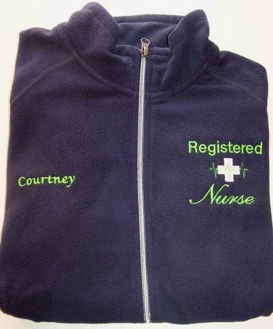 Personalized Fleece Jacket Nurse Registered ER OB Nicu Pediatrics Ortho Tech