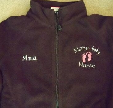 Labor and Delivery Nurse Embroidered Fleece Jacket