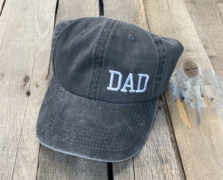 Pigment dyed Dad embroidered hat~side placement-Mom~expecting~father to be