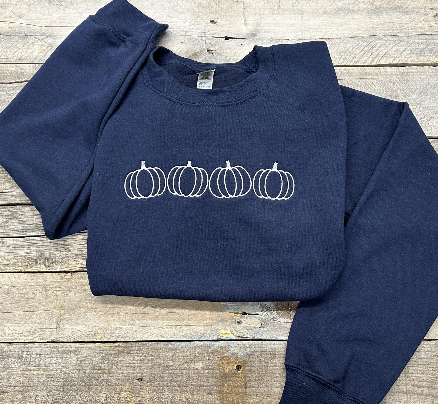 Pumpkins Embroidered Sweatshirt~Crewneck~Halloween Sweatshirt~Minimalist