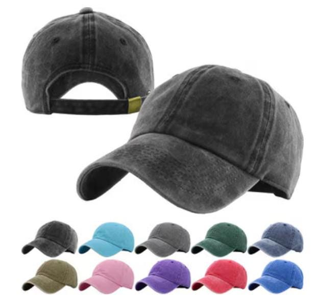 Pigment Dyed Hat with custom text, Custom Embroidered hat, dad hat, unisex, Bachelorette, group hats, bridesmaid gift, garment washed hat