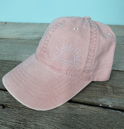 Beach baseball hat Sunshine Design ~Pigment Dyed~Unstructured-womens hat