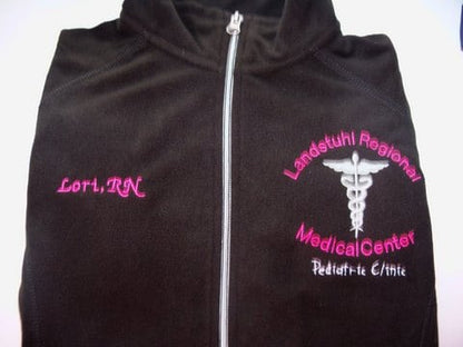 Nurse Fleece Jacket-Gray White Navy Black Registered ER Surge Tech Mother Baby