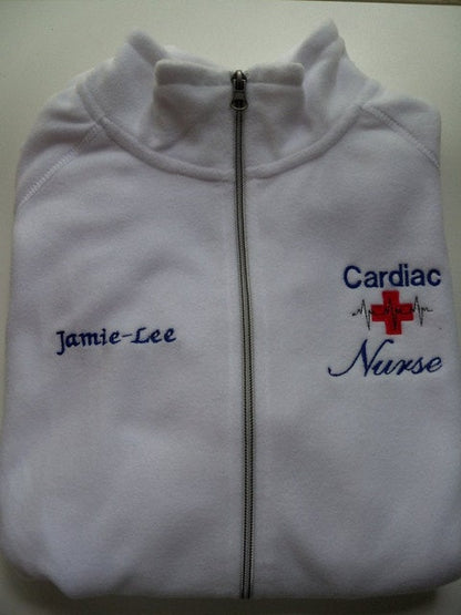 Cardiac Nurse Embroidered Fleece Jacket