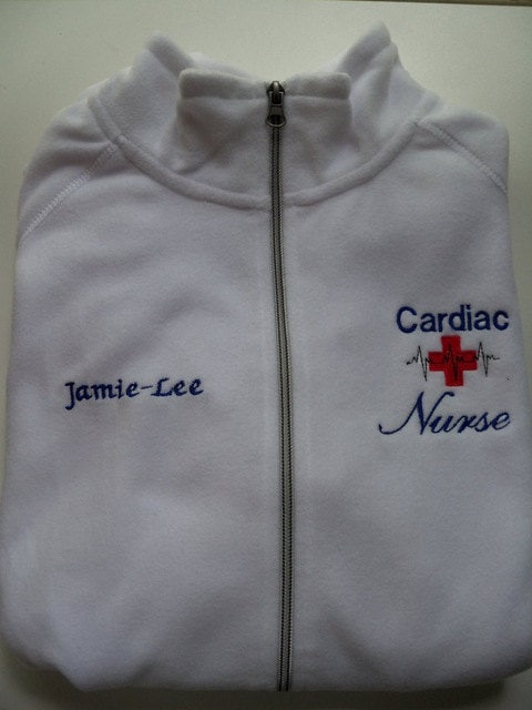 Cardiac Nurse Embroidered Fleece Jacket